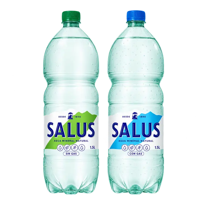 Agua con y sin gas Salus