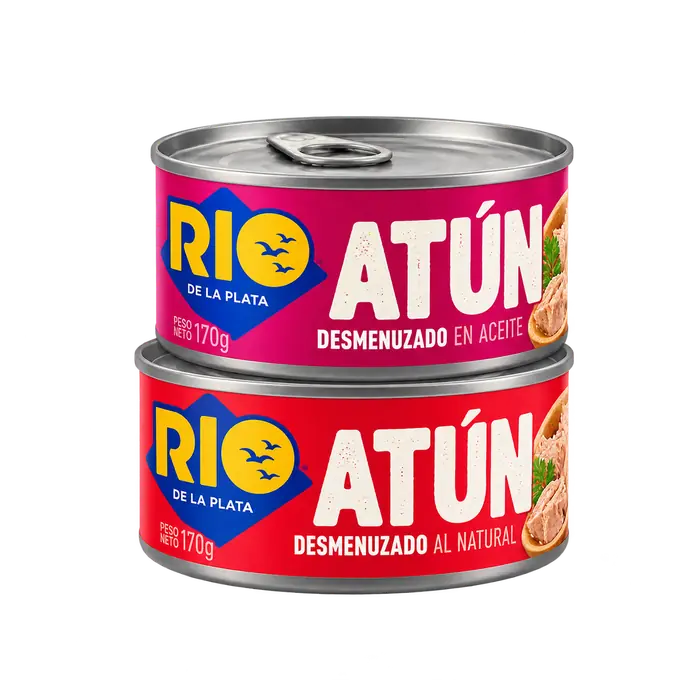 Atún desmenuzado en aceite o al natural Río de la Plata