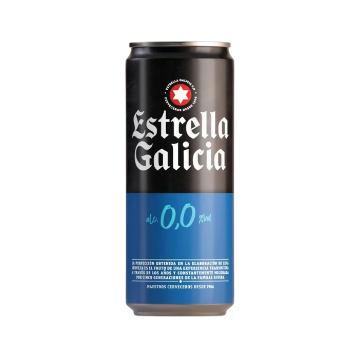 Cerveza 0,0% alcohol lata Estrella Galicia