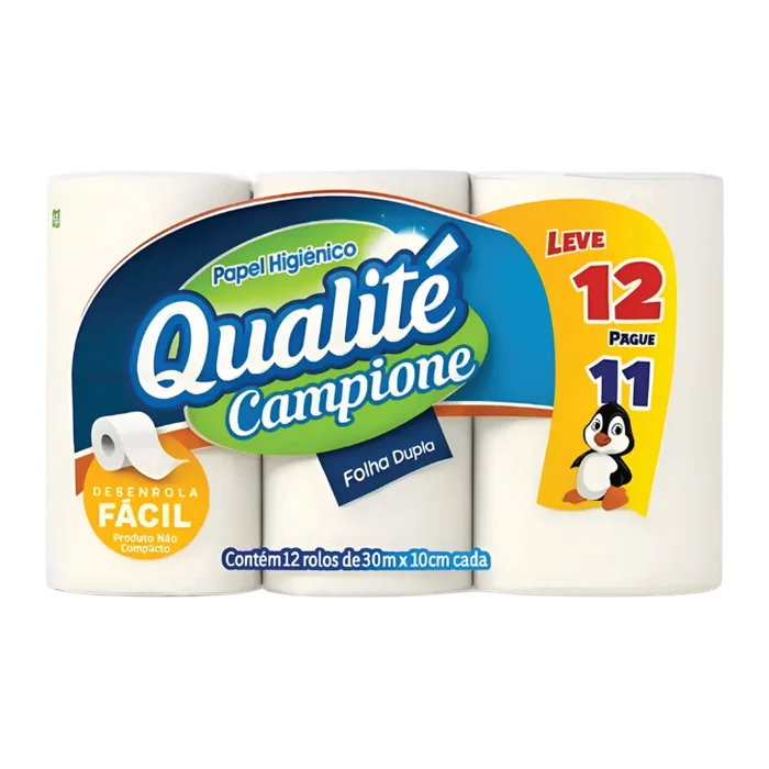 Papel higiénico doble hoja Qualité Campione