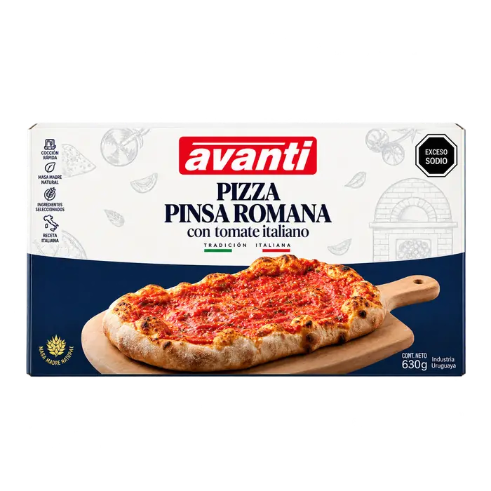 Pinsa Romana tomate y albahaca Avanti