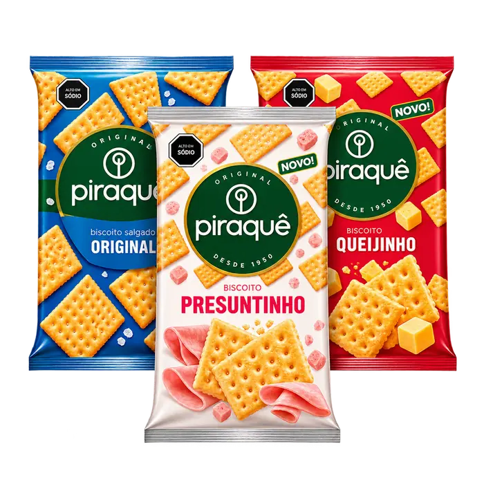 Galletas saladas varios sabores Piraquê