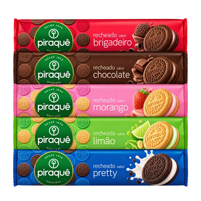 Galletas rellenas varios sabores Piraquê