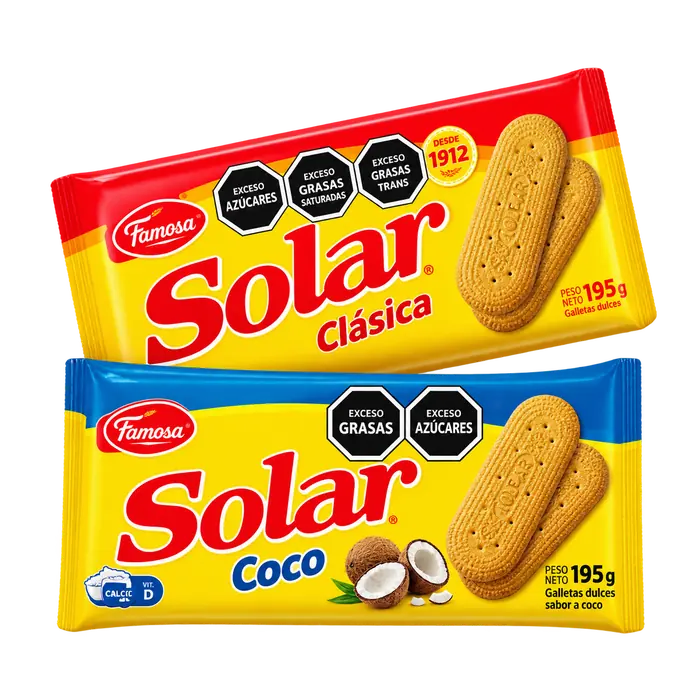 Galletas Solar clásica o coco Famosa